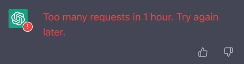 Too Many Requests in 1 Hour. Try Again Later.