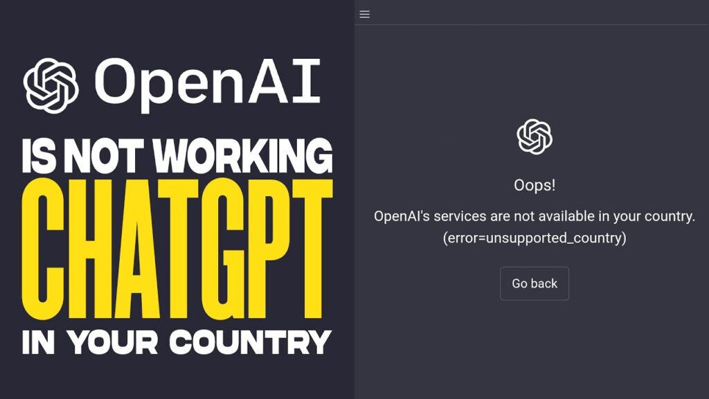 ChatGPT : OpenAI's Services are Not Available in Your Country - Chat GPT - OpenAI